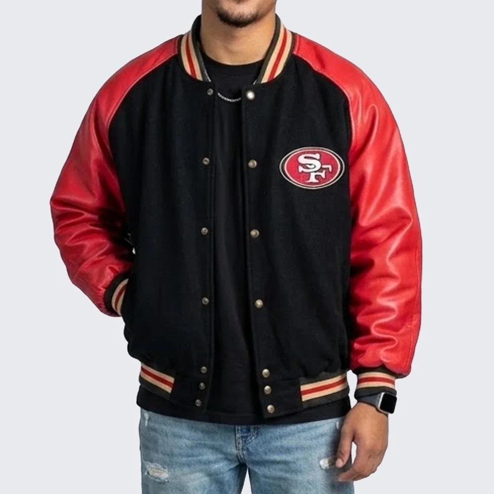 San Francisco 49ers Vintage 90s Game Day Varsity Jacket